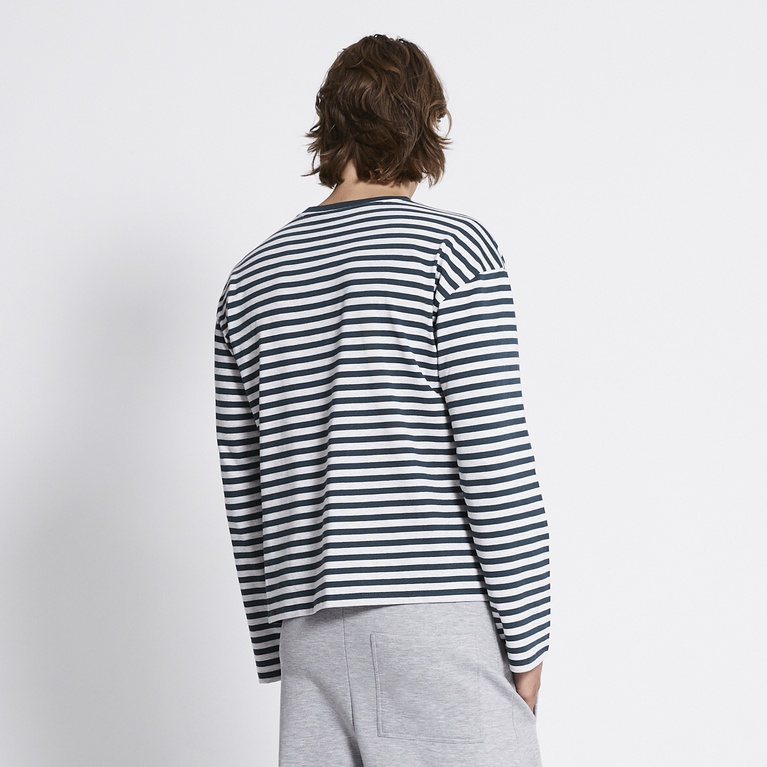 Striped long sleeve tee "Lion stripe" Green